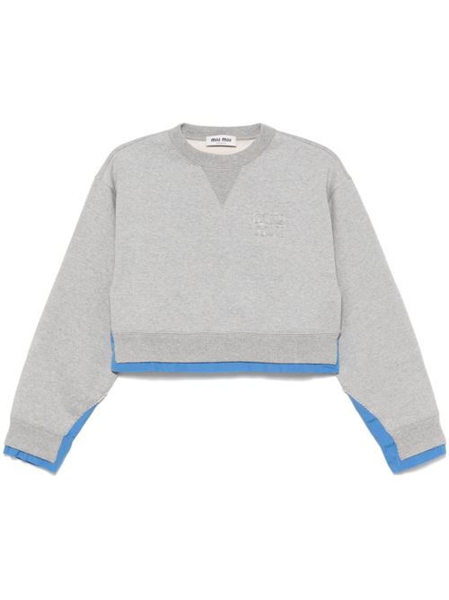 Poplin crewneck sweatshirt MIU MIU | MJL05515WIF0031